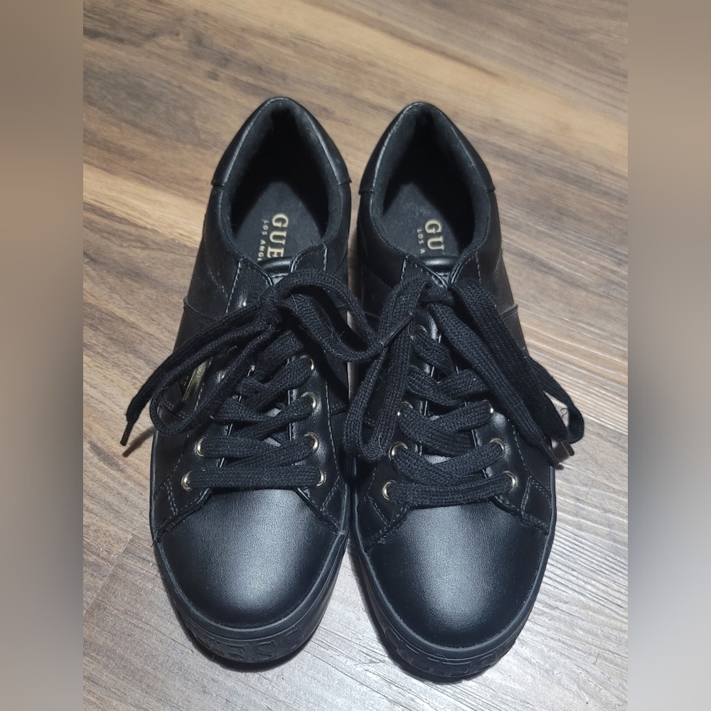 GUESS Black Leather Sneakers